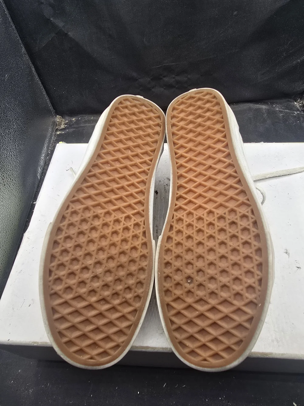 Vans‎ Men's White Low-Top Leather Sneakers